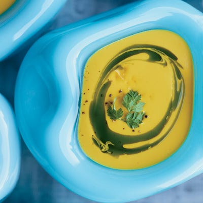 Curried Carrot Soup with Tarragon Oil
