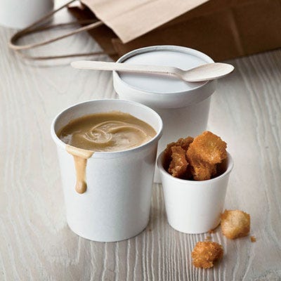 <p>SoupCycle in Portland, Oregon, offers soups with wacky names ranging from Flemish Farm (a vegan take on French onion soup) to Who Framed Ginger Rabbit (carrot soup with ginger). Owners Jed Lazar and Shauna Lambert call this lentil soup Pot of For Goodness Sake! because the ingredients are so healthy.</p>
<p><strong>Recipe:</strong> <a href="http://gogonow.org/recipefinder/red-lentil-soup-recipe-fw0913%22 target="_blank"><strong>Red Lentil Soup </strong></a></p>
