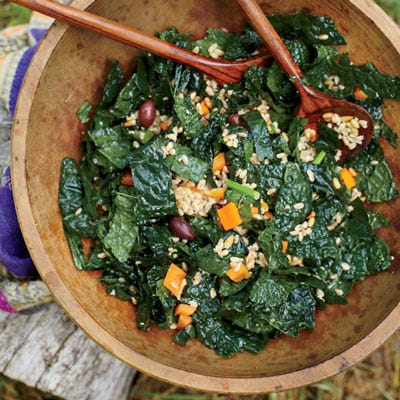 Kale Salad <p>Know as the super greens, kale, spinach, chard and watercress are loaded with vitamins A, C, E and K and are all low in calories and high in fiber. Leafy greens are also packed with magnesium, potassium, folate and calcium which all help the brain function, maintain healthy bones and help manage blood pressure. </p><p>Get your green on with these amazing, energy-packed recipes:</p><p></p><a href="http://gogonow.org/recipefinder/farro-kale-salad-olives-pine-nuts-recipe-fw0813%22%3EFarro-and-Kale Salad with Olives and Pine Nuts</a><br></br><a href="http://gogonow.org/recipefinder/baked-kale-chips-recipe-rbk0912%22%3EBaked Kale Chips</a><br></br><a href="http://gogonow.org/recipefinder/arugula-watercress-salad-1000%22%3EArugula and Watercress Salad</a><br></br><a href="http://gogonow.org/recipefinder/watercress-avocado-walnut-salad-recipe-cfae1cc5-5dea-4922-b8585cdbe096e886%22%3EWatercress, Avocado, and Walnut Salad</a>