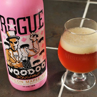 <p><a href="http://rogue.com/" target="_blank">Rogue</a> is one of those "only in Portland" kind of breweries, and it's what makes it just so unique. Founded by two fraternity brothers and their friends, this brand shattered all expectations about what a craft brewing company should be, evident in their name and their creed: a desire and a willingness to change the status quo. This shows even in their bottles, which include tasting notes, ingredients, and food pairings directly on the labels. The company even breaks norms in its beer styles for its brews, like the Chipotle Ale, the Single Malt Ale, and perhaps the most talked about Rogue brew, the VooDoo Chocolate, Peanut Butter, and Banana Ale.</p>