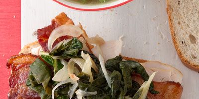 <p>Hearty Swiss chard and flavorful rye make this a creative take on the traditional club sandwich.</p>
<p><b>Recipe: <a href="http://www.delish.com/recipefinder/turkey-club-bacon-sauteed-chard-recipe-wdy0313" target="_blank">Turkey Club with Bacon and Sautéed Chard</a></b></p>