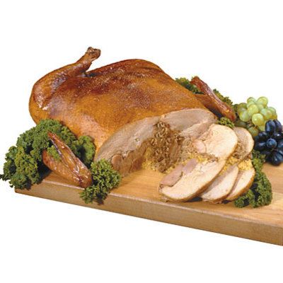 <p>A whole host of holiday problems can be solved by pre-ordering a turducken (a chicken inside of a duck inside of a turkey) for the feast. You'll be able to feed more people with less effort while getting compliments all the same.</p>
<p><strong>Order Here: <a href="http://www.cajungrocer.com/fresh-foods-holiday-dishes-turducken-c-1_15_24.html" target="_blank">cajungrocer.com</a></strong></p>