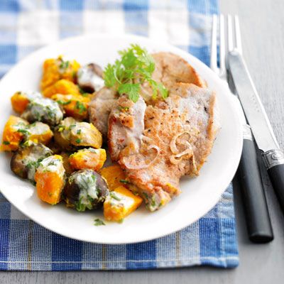 Veal Cutlet With Oven Baked Carrots Recipe