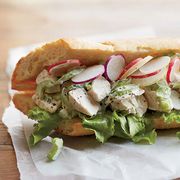 <p>Jonathan Waxman'ss tasty chicken salad is dressed with a mix of yogurt and Gorgonzola cheese.</p><p><strong>Recipe:</strong> <a href="http://www.delish.com/recipefinder/leftover-blue-cheese-chicken-salad-sandwich-recipe-fw1013" target="_blank"><strong>Leftover Blue Cheese Chicken Salad Sandwich</strong></a></p>


