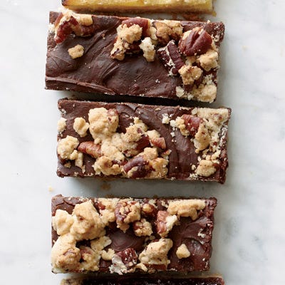 Fudgy Pecan Streusel Bars