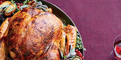 <p>This classic turkey is rubbed with an aromatic shallot-sage butter, then stuffed with a nutty chestnut-apple stuffing.</p>
<p><strong>Recipe:</strong> <a href="http://www.delish.com/recipefinder/roast-turkey-chestnut-apple-stuffing-recipe-fw1113"><strong>Roast Turkey with Chestnut-Apple Stuffing</strong></a></p>
