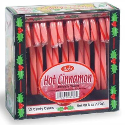 Of the three featured hot candy cane flavors, cinnamon is the most normal and holiday-related of the bunch.
<br /><br />
<a href="http://www.nationwidecandy.com/snacks/items/03206.htm" target="_blank">nationwidecandy.com</a>