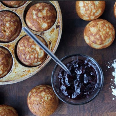 <p>These light and sweet treats are easily recognized by their characteristic shape and texture — they're solid like a pancake but light and fluffy like a popover. Be careful, this combination makes it easier to down several in one sitting. They're traditionally served with glogg (mulled wine) during the Christmas season, a tradition you might find delicious to adopt into your own holiday celebrations. Hint: if you want to make them at home, you'll need a <a href="https://www.google.com/search?q=%C3%A6bleskiver+pan&ie=utf-8&oe=utf-8&aq=t&rls=org.mozilla:en-US:official&client=firefox-a#q=%C3%A6bleskiver+pan&rls=org.mozilla:en-US:official&tbm=shop" target="_blank">special pan</a>.</p>