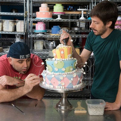 2006: Ace of Cakes <p>Sugary sensations were always a part of the network, from Debbi Field's (a.k.a Mrs. Fields)) "Dessert Show" to Gale Gand's "Sweet Dreams," but Duff Goldman's creations were a real game changer. He and his Charm City Cakes crew tempted the viewers of "Ace of Cakes," giving them a behind-the-scenes look at what goes into making show-stopping cakes. We learned the magic of fondant and why a power saw could come in handy when making a custom cake.</p>