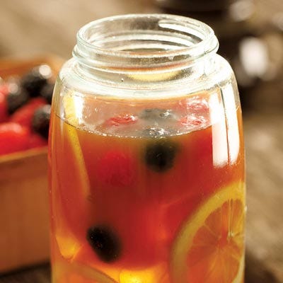 <p>This ginger punch is flavored with lemon juice and sweetened with honey and molasses for a refreshing drink that quenches even the fiercest thirst.</p><p><b>Recipe:</b> <a href="http://gogonow.org/recipefinder/haymakers-ginger-switchel-recipe-9853%22%3E%3Cb%3EHaymaker's Ginger Switchel</b></a></p>