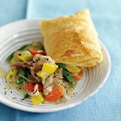 Chicken Potpie with Green Beans and Squash