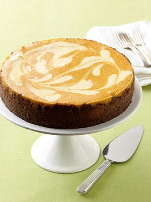 <p>If you prefer cheesecake to pumpkin pie, this pumpkin cheesecake is for you. Sweet and spicy crystallized ginger studs the pumpkin cheesecake filling and the crust combines walnuts with gingersnap cookies.</p>
<p><b>Recipe: <a href="http://gogonow.org/recipefinder/pumpkin-ginger-cheesecake-recipe%22 target="_blank">Pumpkin-Ginger Cheesecake</a></b></p>
