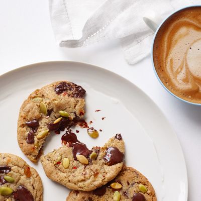 <p>Chocolate chip cookies get a grown-up upgrade when you add salty, crunchy pumpkin seeds and a dash of spicy chili flake.</p><p><b>Recipe:</b> <a href="http://www.delish.com/recipefinder/ultimate-gluten-free-chocolate-chip-cookies-recipe-fw1113"><b>Sweet and Salty Cookies</b></a></p>
