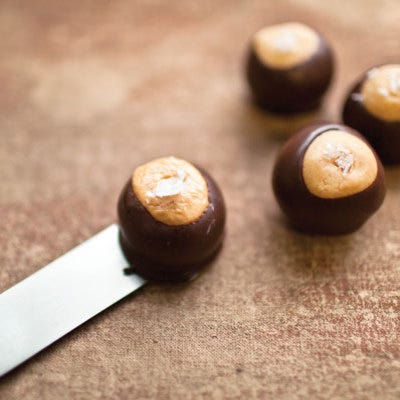 <p>Rich, smooth, and full of peanut flavor, these two-bite treats are more decadent than desserts twice their size.</p>
<p><strong>Recipe: <a href="http://gogonow.org/recipefinder/buckeyes-recipe-del0913%22 target="_blank">Buckeyes</a></strong></p>