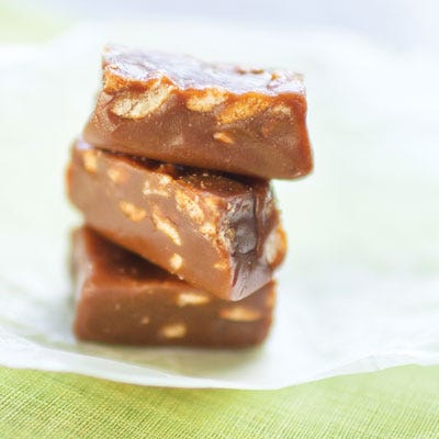 <p>There's a good hit of salt and a touch of bitterness in these rich twists on classic caramel. Set them out and watch them disappear any night of the week.</p>
<p><strong>Recipe: <a href="http://gogonow.org/recipefinder/beer-pretzel-caramels-recipe-del0913%22 target="_blank">Beer and Pretzel Caramels</a></strong></p>