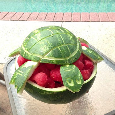 <p>Show up to Summer pool parties with this turtle-watermelon hybrid and you'll be the star of the hour.</p>