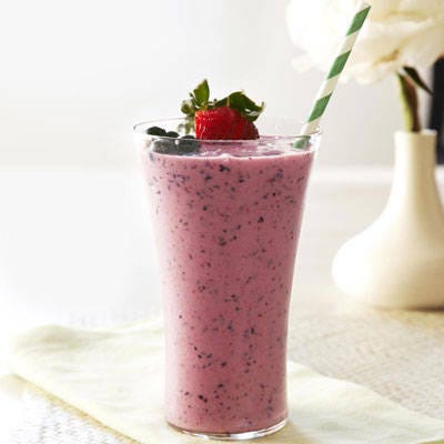 <p>This smoothie would be great with a variety of other fruit. Try substituting the same quantity of fresh or frozen blackberries, raspberries, or even chopped mango.</p><p><strong>Recipe:</strong> <a href="http://gogonow.org/recipefinder/jump-start-smoothies-recipe-ghk0911%22%3E%3Cstrong%3EJump-Start Smoothies</strong></a></p>