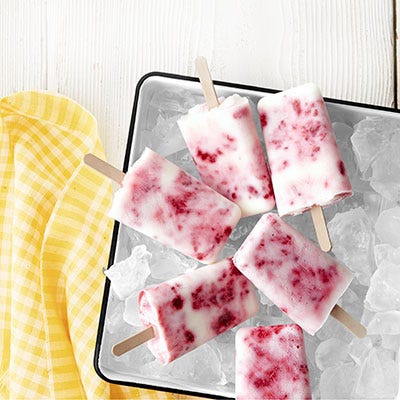 <p>The tang of buttermilk provides a delicious contrast to the sweet raspberries for a grown-up desserts that doesn't overpower your sweet tooth.</p>
<p><strong>Recipe:</strong> <a href="http://gogonow.org/recipefinder/raspberry-buttermilk-ice-pops-recipe-clv0813%22 target="_blank">Raspberry-Buttermilk Ice Pops</a></p>