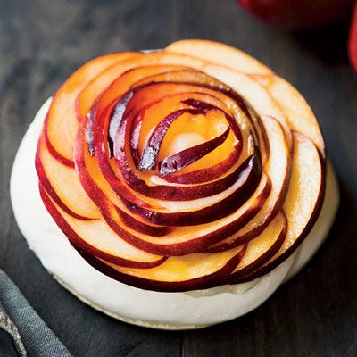 <p>This stunning dessert, inspired by a Modigliani portrait, is filled with a rich, soothing pastry cream. Sweet nectarine and delicate chamomile flavor the filling which is nestled into light meringue.</p>
<p><strong>Recipe: <a href="http://gogonow.org/recipefinder/nectarine-pavlovas-recipe-fw0413%22 target="_blank">Nectarine Pavlovas</a></strong></p>