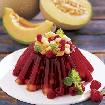<p>This dessert might look like lunchtime gelatin from your childhood, but it's all grown up with sophisticated flavors. Tea deepens the flavor while chopped cantaloupe keeps it feeling fresh and light.</p>
<p><strong>Recipe: <a href="http://gogonow.org/recipefinder/raspberry-tea-mold-504%22 target="_blank">Raspberry-Tea Mold</a></strong></p>