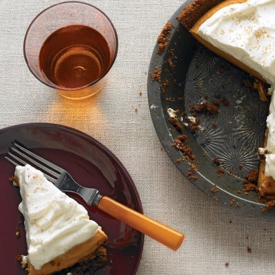 <p>The best of both holiday worlds, this pie is easy and delicious — the refrigerator does just about all the work. Dust the cream topping with cinnamon for a truly sparkling touch.</p>
<p><strong>Recipe:</strong> <a href="http://gogonow.org/recipefinder/pumpkin-cream-pie-recipe-mslo1112%22 target="_blank"><strong>Pumpkin Cream Pie</strong></a></p>
