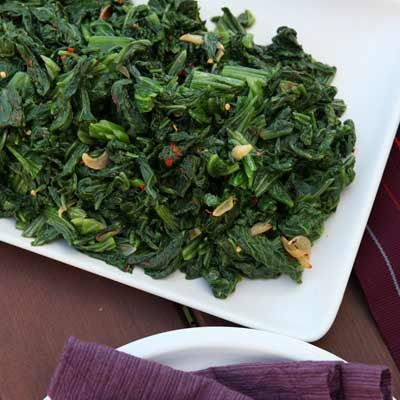 <p>Just a little red wine vinegar transforms this otherwise familiar bowl of garlicky greens.</p><p><b>Recipe:</b> <a href="http://www.delish.com/recipefinder/calabrese-mustard-greens-recipe-fw1010"><b>Calabrese Mustard Greens</b></a></p>