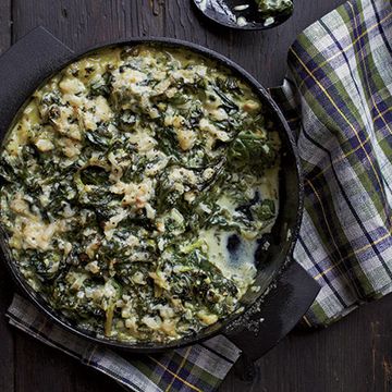 <p>This great creamed spinach recipe calls for herbes salées or salted herbs, a Canadian seasoning staple. It's made by simply adding salt to a mix of minced vegetables and herbs; it's great on everything from steak to roast poultry, fish, and vegetables.</p>
<p><strong>Recipe:</strong> <a href="http://www.delish.com/recipefinder/creamed-spinach-montreal-salted-herbs-recipe-fw0214"><strong>Creamed Spinach with Montreal Salted Herbs</strong></a></p>
