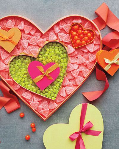 <p>Present freshly baked treats and Valentine's Day candy in beautifully embellished boxes, bags, and containers.</p>

<p>You can make these boxes in many sizes so they'll nest.
</p>

<p><strong><a href="http://www.marthastewart.com/873647/valentine-candy-boxes?xsc=synd_delish" target="_blank">How to Make the Valentine Candy Boxes</a></strong></p>
