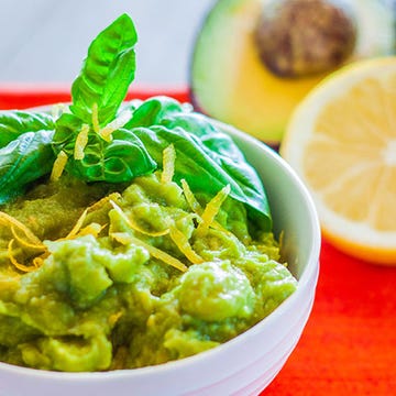 <p>Traditional Mexican guacamole gets an Italian twist with the addition of freshly squeezed lemon and sweet basil leaves.</p><p><strong>Recipe:</strong> <a href="http://gogonow.org/recipefinder/lemon-basil-guacamole-recipe-fw0214%22%3E%3Cstrong%3ELemon-Basil Guacamole</strong></a></p>