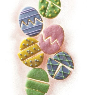 Easter Egg Puzzle Cookies