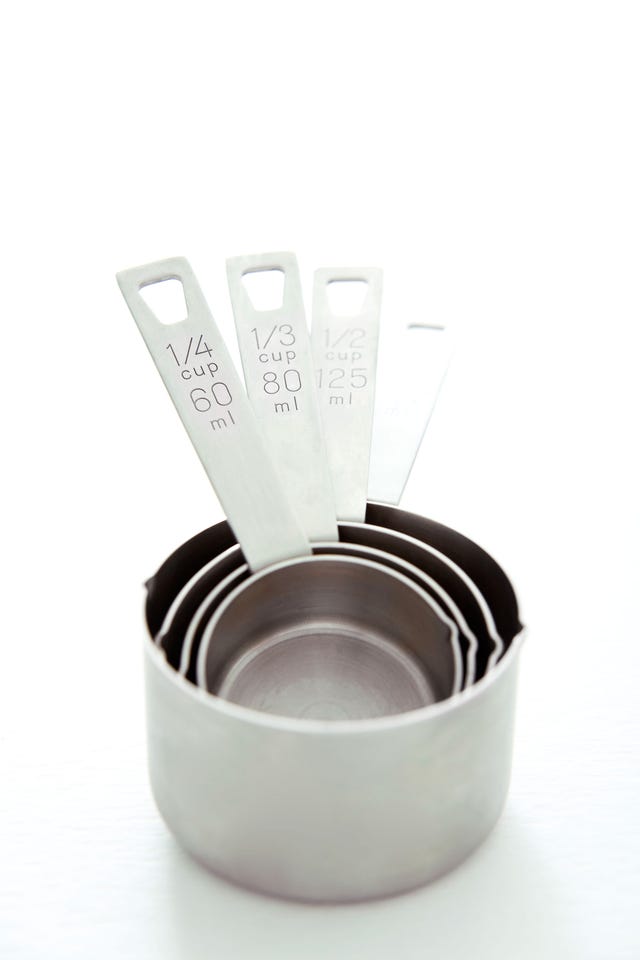 <p>Whether you're wondering how much of your super-size restaurant meal to eat or how much peanut butter to put on your sandwich, use your hands. They're excellent for estimating everything from a teaspoon to a cup to a few ounces. "Be honest, though," cautions Allison Kerin, Director of Employee Wellness and Recognition at Texas Tech University in Lubbock, TX. For instance, "my fist is the proper one-cup size—but using your partner's bigger hands is cheating!" Keep clicking to learn to which measurements your fingers, palm and more correspond.</p>