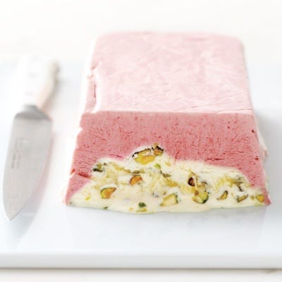 Strawberry Pistachio Semifreddo