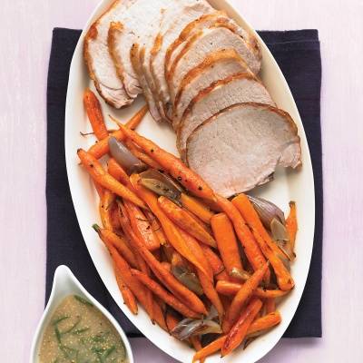 <p>The oven's high heat concentrates the flavor of carrots, making them as sweet as honey. For an easy dinner, roast a juicy pork loin alongside, and finish with a quick pan sauce. </p>
<p><strong>Recipe: <a href="http://gogonow.org/recipefinder/roast-pork-loin-carrots-mustard-gravy-recipe-mslo0214%22 target="_blank">Roast Pork Loin with Carrots and Mustard Gravy</a></strong></p>