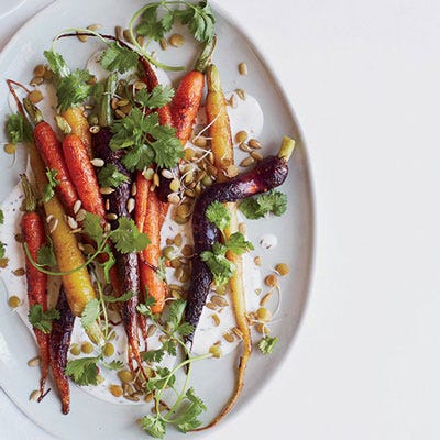 <p>This lovely dish combines a trio of ingredients from the same family: sweet roasted carrots, coriander, and caraway.</p><p><b>Recipe:</b> <a href="http://gogonow.org/recipefinder/roasted-carrots-caraway-coriander-recipe-fw1013%22%3E%3Cb%3ERoasted Carrots with Caraway and Coriander</b></a></p>