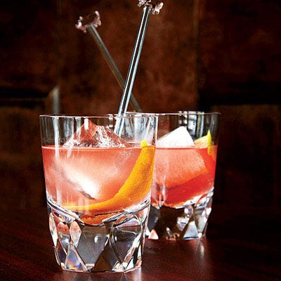 Gin-Campari Old-Fashioned <p>Grapefruit bitters and Campari add a surprisingly pleasant bitter note to this variation of the classic Old-Fashioned. This cocktail might look rosy and sweet, but it's the perfect companion for anyone trying to avoid the sappiness of Valentine's Day. Just don't underestimate it, like the original, this sip packs a punch.</p><p><b>Recipe: </b><a href="http://gogonow.org/recipefinder/gin-campari-old-fashioned-recipe-fw0612%22 target="_blank"><b>Gin-Campari Old-Fashioned</b></a></p>