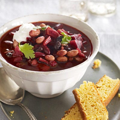 <p>Beets and fire-roasted tomatoes color this vegetarian chili, perfect for Valentine's Day.</p>

<p><b>Recipe: <a
href="http://gogonow.org/recipefinder/valentine-red-chili-recipe%22%3E Valentine's Day Red Chili</a></b></p>