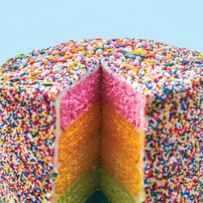 <p>This bright, multihued cake is a festive addition to any party. for a full-color effect, dye the layers to match a rainbow. or let your imagination take flight. Create your own palette by tinting the cake layers to coordinate with the jimmies, nonpareils, or dragées of your choice.</p>
<p><strong>Recipe: <a href="http://gogonow.org/recipefinder/rainbow-layer-cake-recipe-del0114%22 target="_blank">Rainbow Layer Cake</a></strong></p>