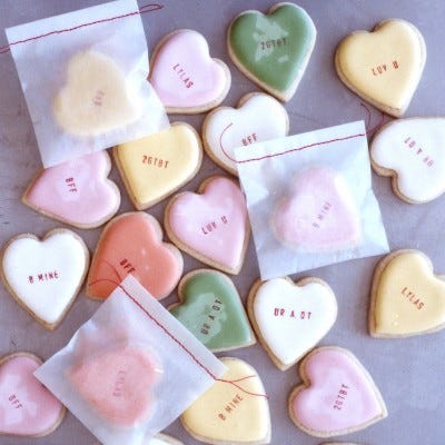 Conversation Heart Cookies