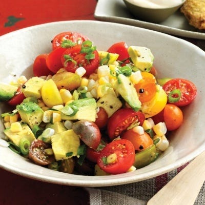 Tomato, Corn, and Avocado Salad
