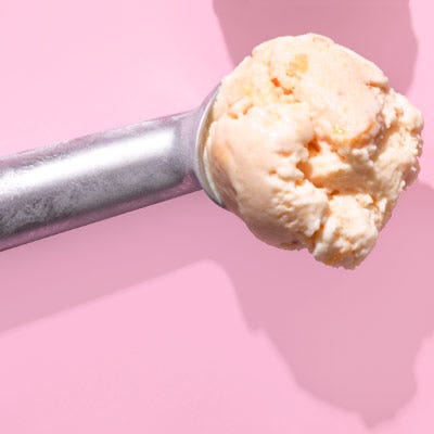Peaches 'N' Sour Cream Ice Cream