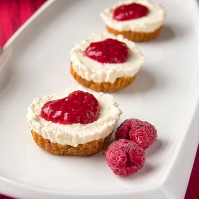 <p>These sweet little delights are as easy as mix, press, chill. You'll have to wait until they've set in the fridge, but the results are worth the wait.</p>
<p><strong>Recipe: <a href="http://gogonow.org/recipefinder/no-bake-cheesecakes-raspberry-sauce-recipe-rbk0912%22 target="_blank">No-Bake Cheesecakes with Raspberry Sauce</a></strong></p>