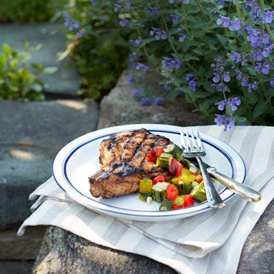 <p>Pork chops get dressed up with an okra and pepper relish in this summertime dinner recipe.</p>
<p><strong>Recipe:</strong> <a href="http://gogonow.org/recipefinder/pork-chops-grilled-okra-relish-recipe-rbk0812%22 target="_blank"><strong>Pork Chops with Grilled Okra Relish</strong></a></p>