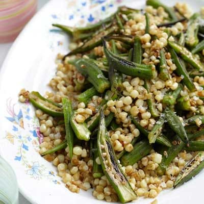 "This is an easy way to bring height-of-summer cookout mojo to our favorite vegetables without fussing with a charcoal or gas grill," cookbook authors <a href="http://mattleeandtedlee.com/lee-bros/" target="_blank">Matt and Ted Lee</a> say. Cooking the corn and okra on the stove in a heavy skillet gives them a superb char.<br /><br /><b>Recipe:</b> <a href="/recipefinder/pan-roasted-corn-okra-recipe-fw0910" target="_blank"><b>Pan-Roasted Corn and Okra</b></a>