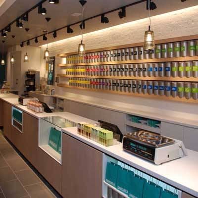 <p>These colorful, modern shops across Canada and the US offer a tea experience that is fun, fresh and welcoming. With the largest collection of organic teas and infusions in North America, DavidsTea steeps more than 150 delicious types including exclusive blends, premium green teas and whimsical dessert creations like Red Velvet Cake and the minty chocolate Read My Lips. <a href="http://www.davidstea.com/" target="_blank">davidstea.com</a></p>