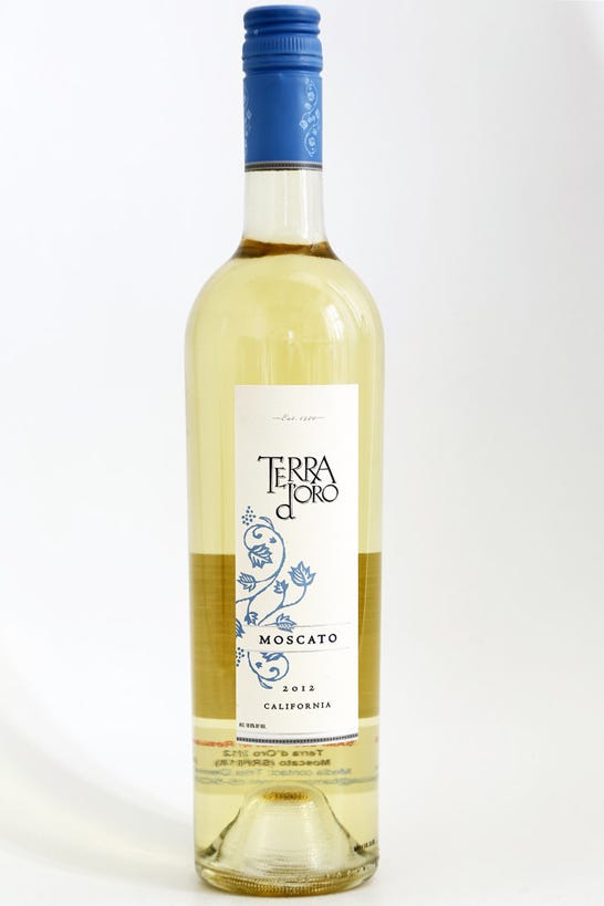 2012 Terra d'Oro Moscato <p>Supersweet Japanese peach candy with a fizzy, clean finish.</p>
<p><strong>Buy it:</strong> <a href="http://store.montevina.com/index.cfm?method=storeproducts.showdrilldown&productid=4a2d4812-c489-1614-c6ed-dce5f4afed38&ProductCategoryID=edaeb03e-1b78-7bfc-a2be-e4ed43c3cac8&WineryID=10eb62d2-1b78-7bfc-a2cc-ee721e31067e&WineTypeID=&ProductType=&wineVarietalID=&wineRegionID=&vintage=&lowprice=&highPrice=&WineBrandID=&WineAppellationID=&lowletter=&highletter=&OrderBy=PXPC.DisplayOrder%20Asc,%20P.ProductName%20ASC&ShippingState=CA" target="_blank">2012 Terra d'Oro Moscato</a> ($16) </p>