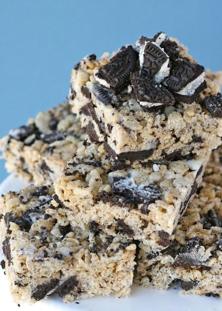 <p class="Body">Add chocolaty crunch to give this classic new life.</p>
<p class="Body">Get the recipe at <a href="http://www.glorioustreats.com/2012/02/cookies-and-cream-rice-krispies-treats.html" target="_blank">Glorious Treats</a>.</p>