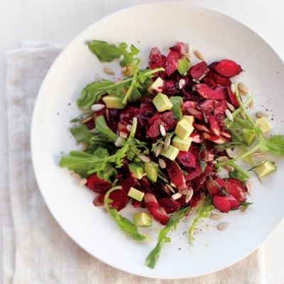 <p>Prepare the beet slaw on the first day and refrigerate leftovers. Add greens, avocado, and seeds just before eating.</p>
<p><strong>Recipe: <a href="http://www.delish.com/recipefinder/beet-avocado-arugula-salad-sunflower-seeds-recipe-mslo0414" target="_blank">Beet, Avocado, and Arugula Salad with Sunflower Seeds</a></strong></p>