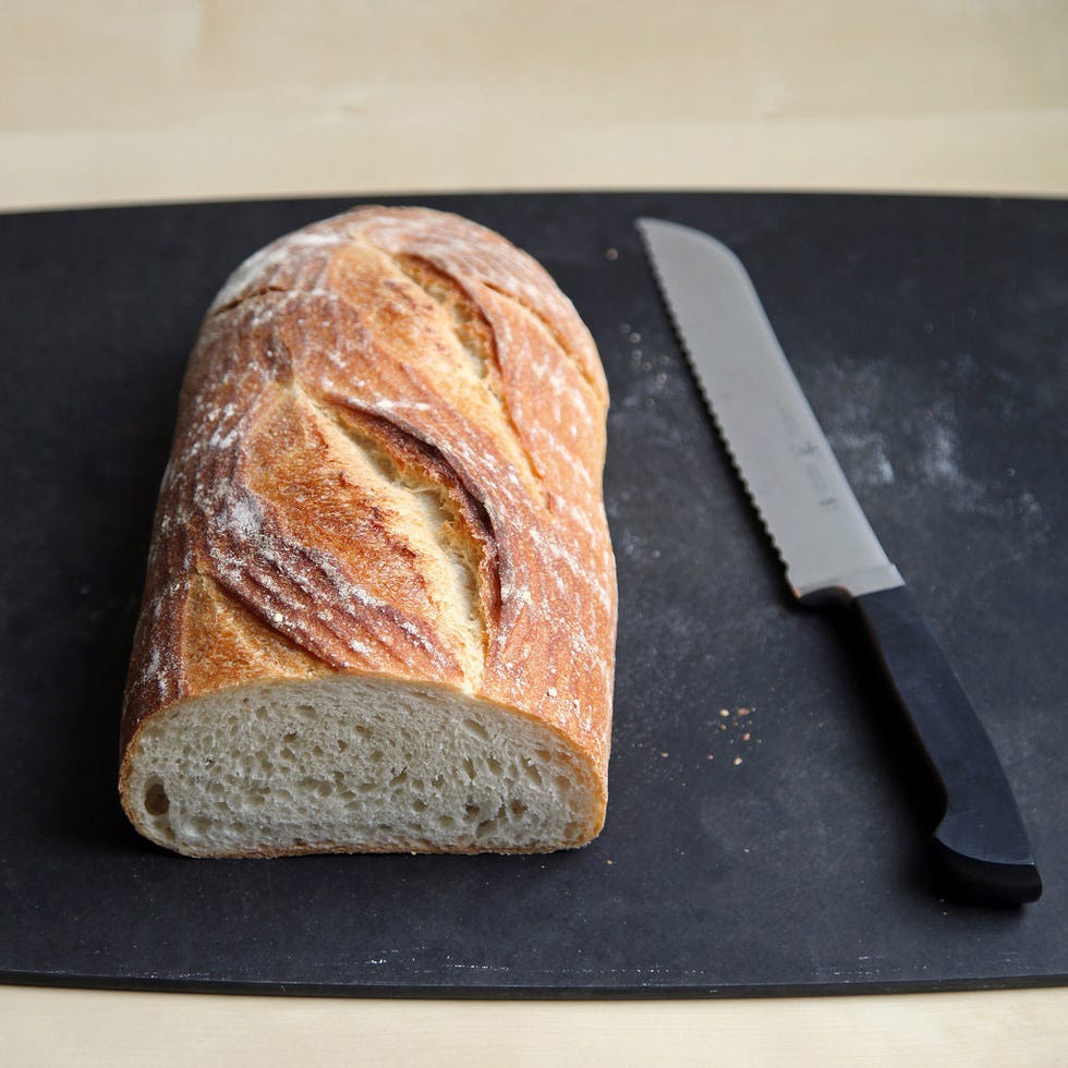 Day-old bread has lost some of its moisture and is sturdier, making for a better crouton.