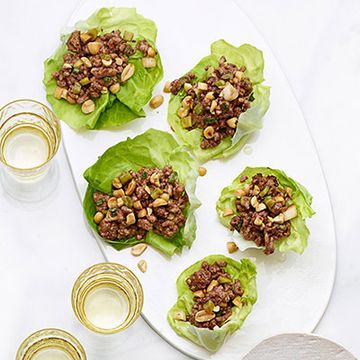 store bought hoisin sauce is the trick to making this restaurant dish at home
 recipe gingery beef lettuce wraps