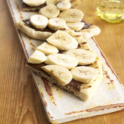 <p>This dessert pizza couldn't be easier to prepare. Plus, the luscious combination of Nutella and sliced bananas will win praise from the whole family.</p>
<p><b>Recipe: </b><a href="http://gogonow.org/recipefinder/chocolate-hazelnut-banana-pizza-ghk%22 target="_blank"><b>Chocolate, Hazelnut, and Banana Pizza</b></a></p>